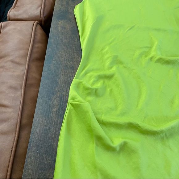 Nasty Gal Cowl Time Asymmetrical Satin Mini Dress - Picture 12 of 15